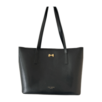Ted Baker black leather tote bag
