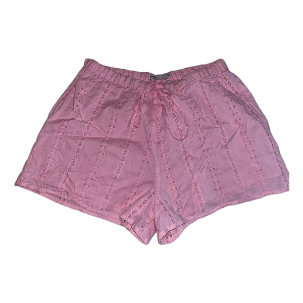 House pink embroidered shorts