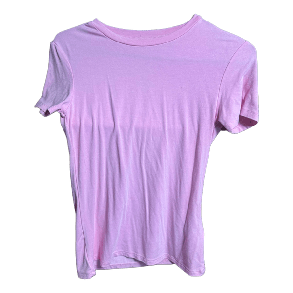 Pink short-sleeved t-shirt
