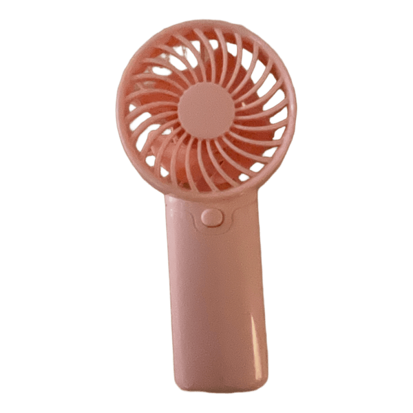 Pink handheld mini fan