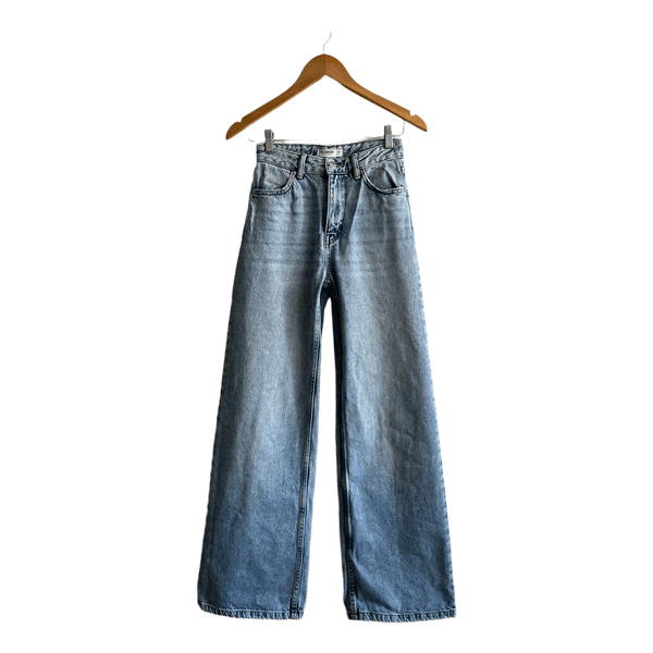 Blue denim jeans