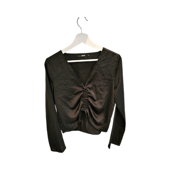 Musta kiiltävä pitkähihainen