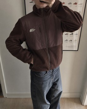 Brown Polartec fleece jacket