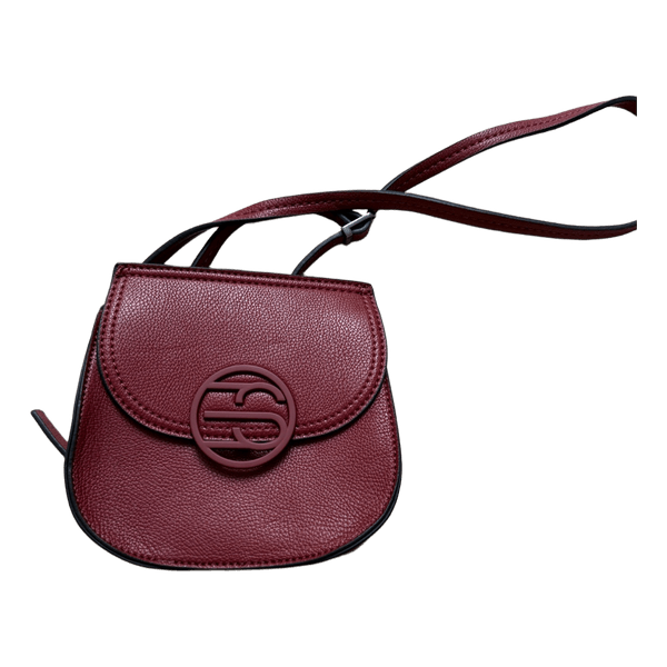 Burgundy Esprit leather crossbody bag