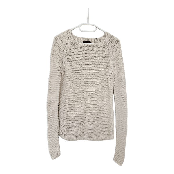 Beige cotton knit sweater