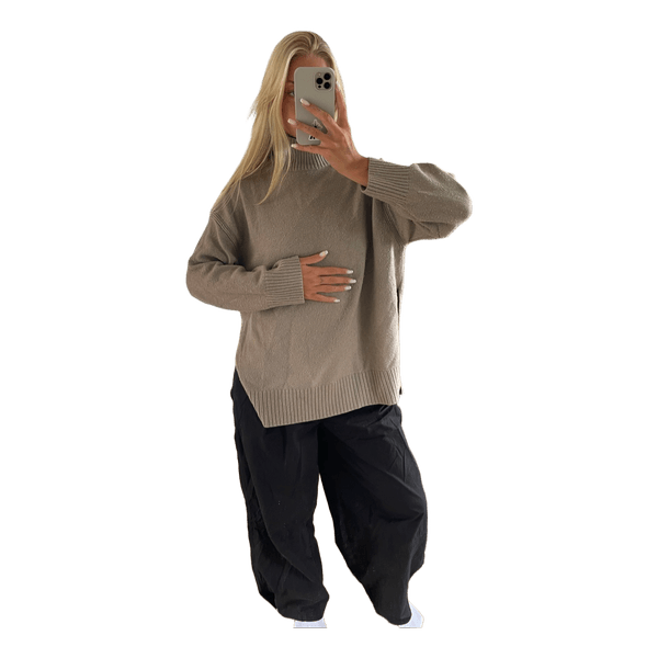 Beige turtleneck sweater