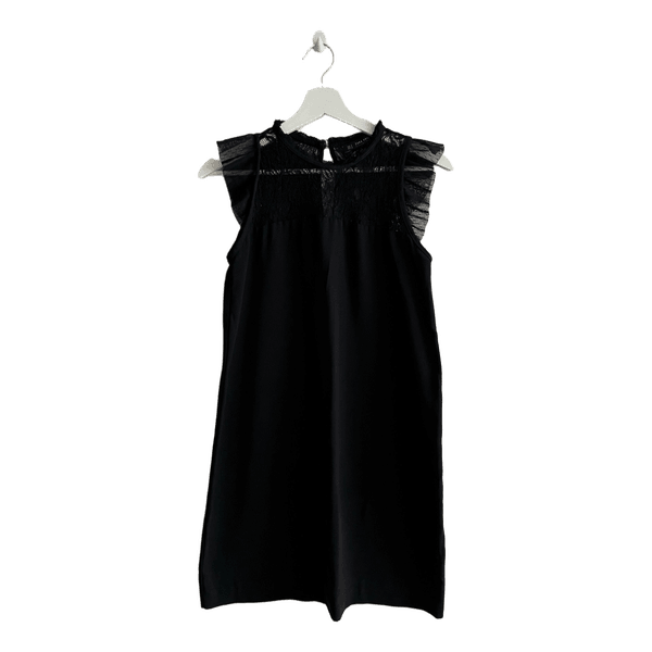 Black lace detail dress