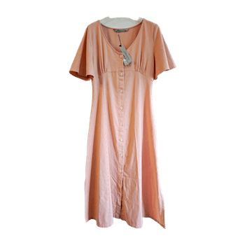 Arianna butterfly sleeves linen dress - new!