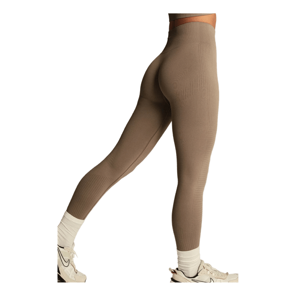 Brown seamless sports leggings