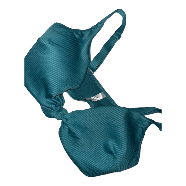 Teal ribbed bikini top
