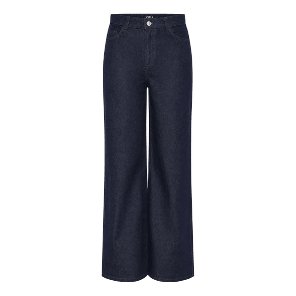 Zara mørkeblå wide leg jeans