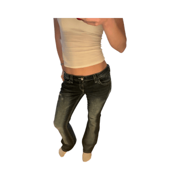 sparkle low flare jeans