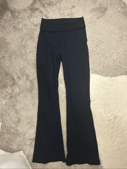 dark blue flare pants