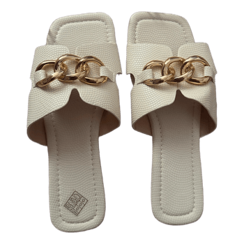 Cream chain detail slides