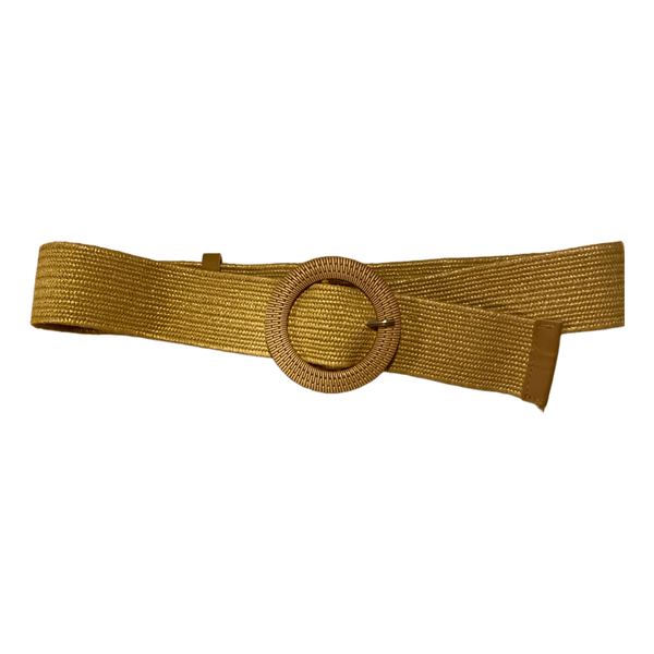 Beige flettet bælte