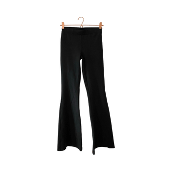 Black flared trousers