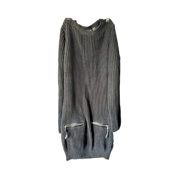 Black knitted sweater dress