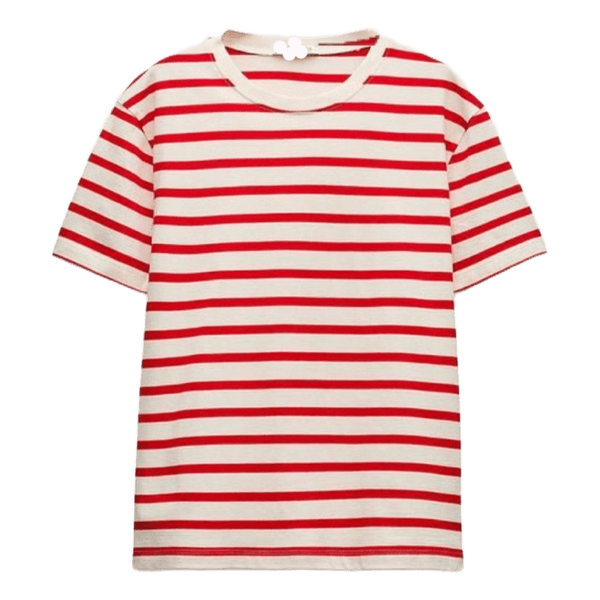 Rødstribet t-shirt
