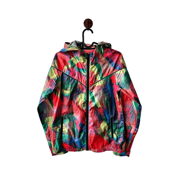 Happy Holly Women’s multi-color tie-dye print Windrunner jacket size XS / 32/34