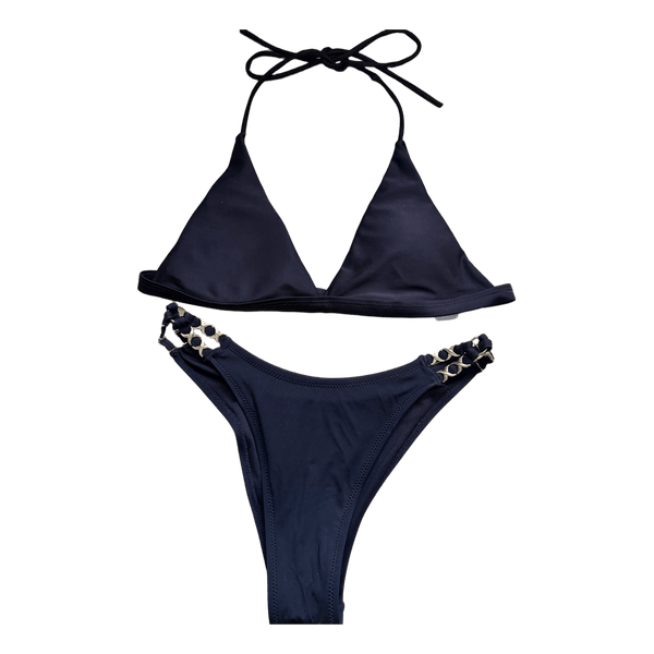 Black bikini with chain details