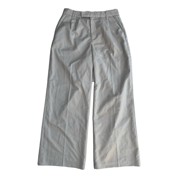 Beige wide leg trousers