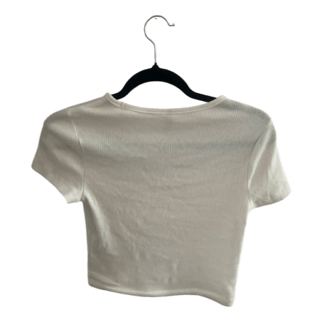 Hvid crop top
