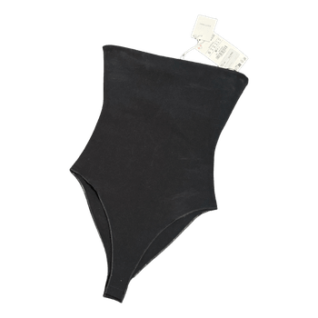 Black strapless bodysuit