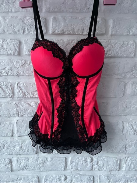Neon and black corset