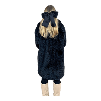 Black fur coat