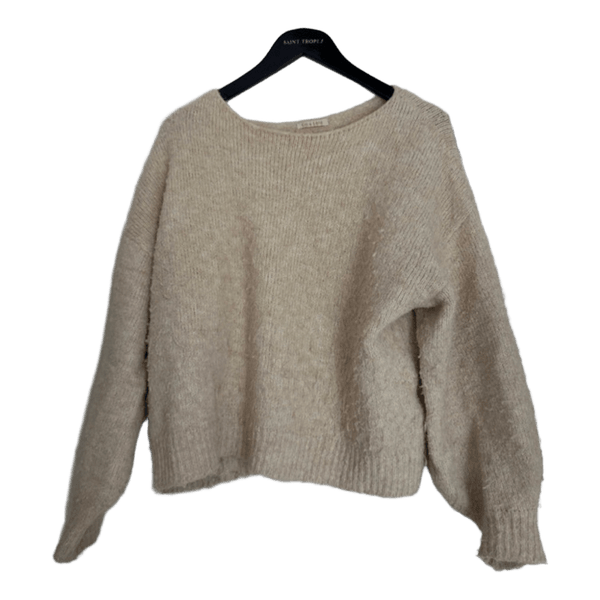 Beige striktrøje