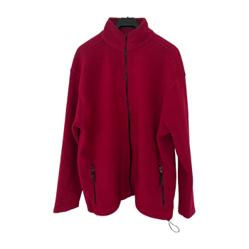 Punainen fleece vetoketjulla