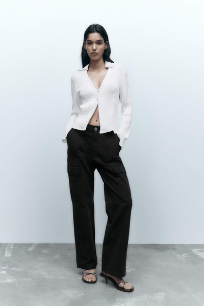 Textured Satin Shirt