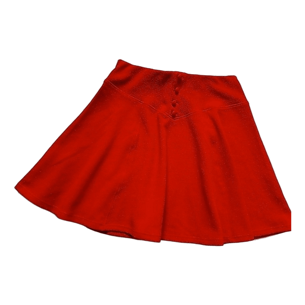 Red mini skirt