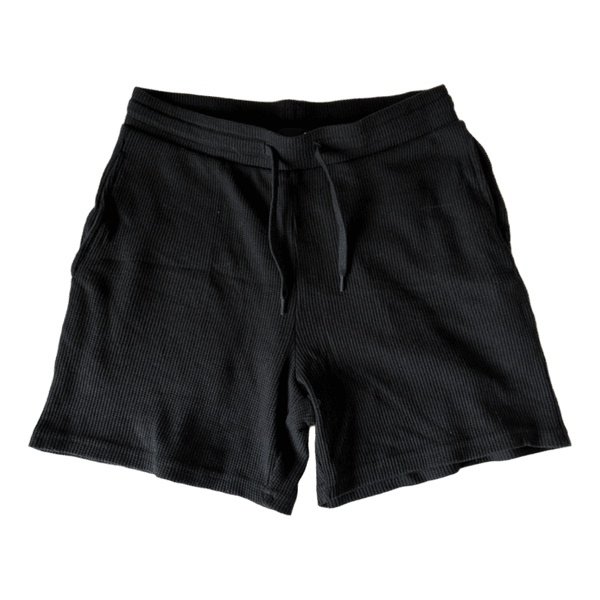 Svarta ribbade shorts