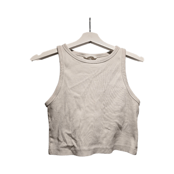 H&M cream ribbed tank top
