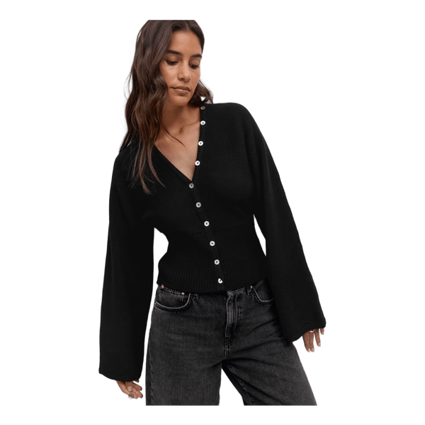 Sort strikket cardigan