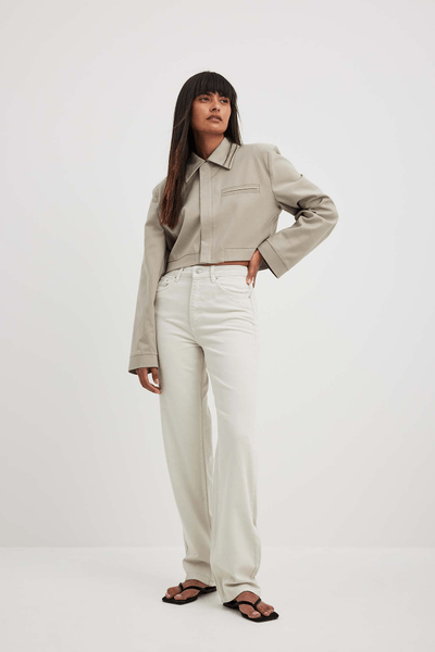 High Waist Straight Jeans