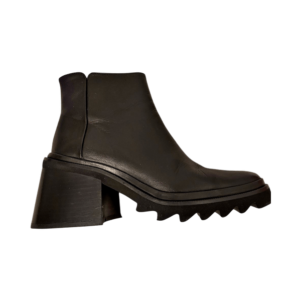 Black heeled ankle boots