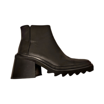 Black heeled ankle boots