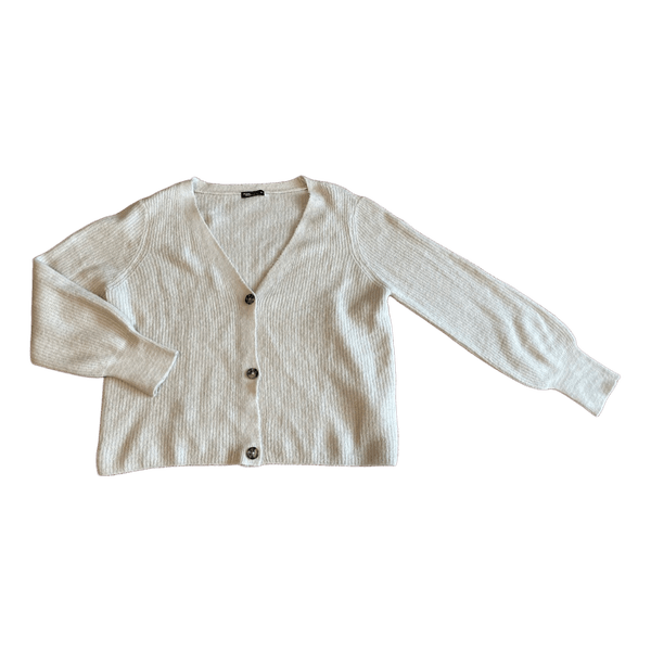 Beige knit cardigan