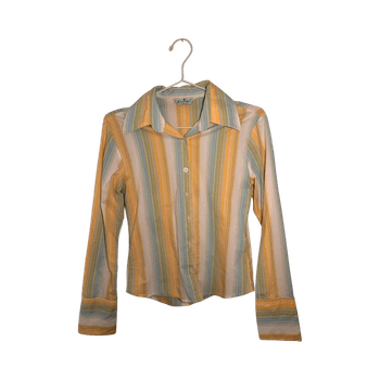 Striped button-up shirt