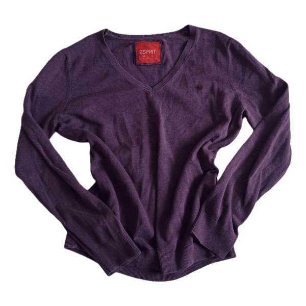 Purple Esprit v-neck sweater