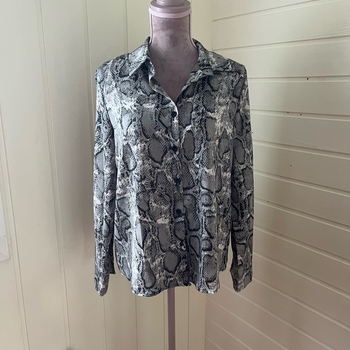 Grey snake print blouse
