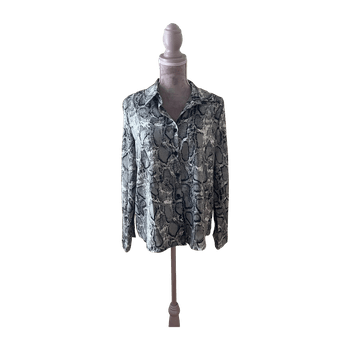 Grey snake print blouse