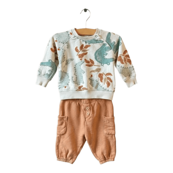 Dinosaur print baby set