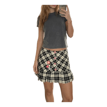 Plaid mini skirt