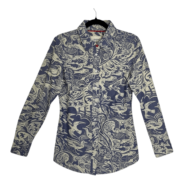 Mark Herald Boden Blue White Button Up Shirt UK6 / S