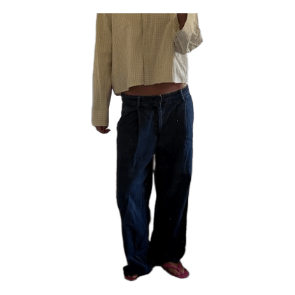 Zara Mørkeblå wide leg jeans