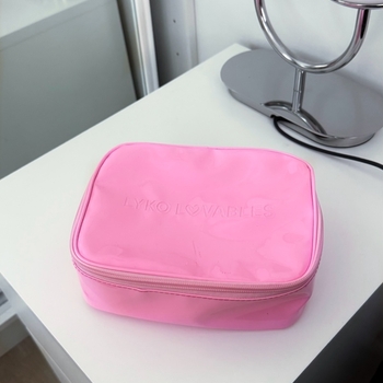 Pink cosmetic bag