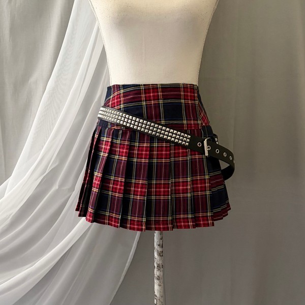 Plaid pleated mini skirt banned alternative